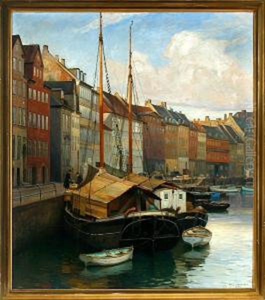 Canal Scenery From Copenhagen, Denmark - view 1