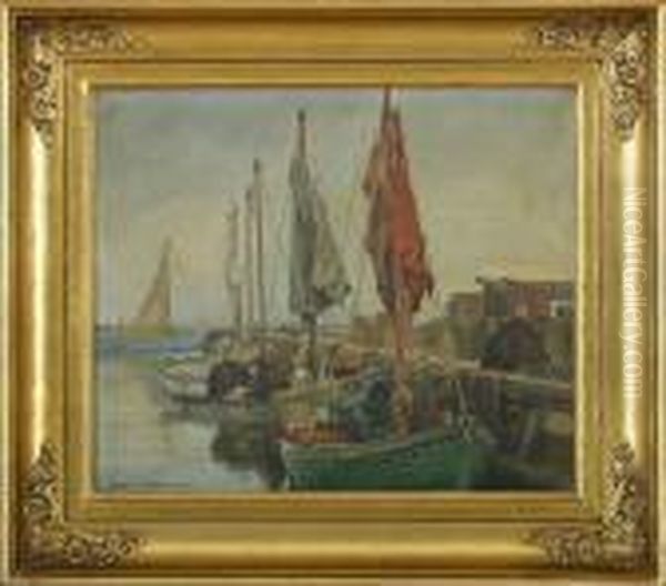 Harbour Scene With Fishing Boats - view 1