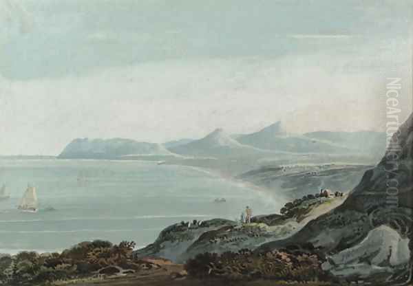 View of Killiney Bay, Bray Head and the mountains of Co. Wicklow from the Hill of Dalkey - view 1