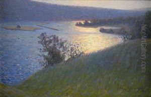 Soldis Over Norrlandskt Alvlandskap by Carl August Johansson
