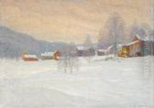 Norrlandsk Vinterbild by Carl August Johansson