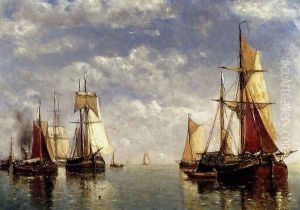 Shipping In A Calm by Paul-Jean Clays