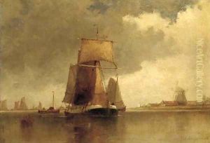 Shipping on an estuary by Paul-Jean Clays