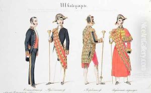 Uniforms from the Court of the Russian Tsar, 1855 by Adolf Jossifowitsch Charlemagne