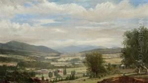 Figure Before An Expansive Countryside by David Johnson