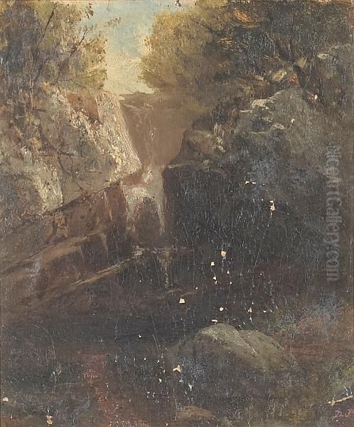 A Waterfall In The Woods - view 1