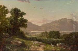 Scene At Cold Spring, Hudson River by David Johnson