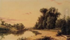 Esopus River Landscape, Hurly, New York by David Johnson