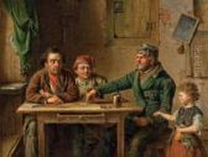 The Card Players by Eastman Johnson