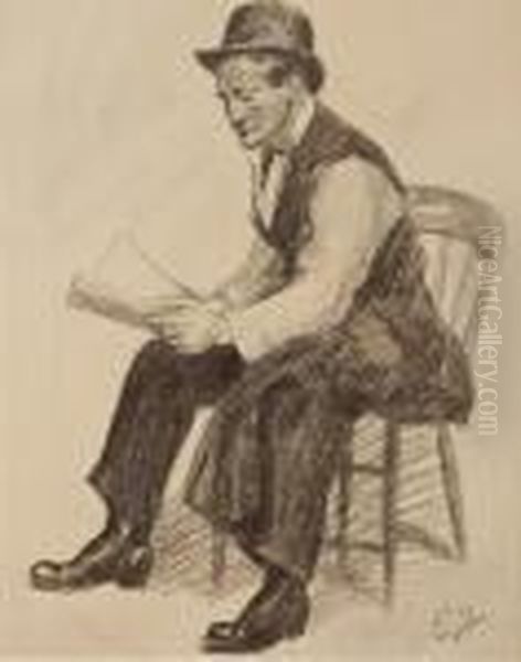 Man With Paper - view 1