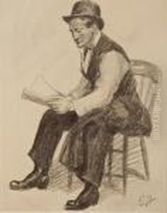 Man With Paper by Eastman Johnson