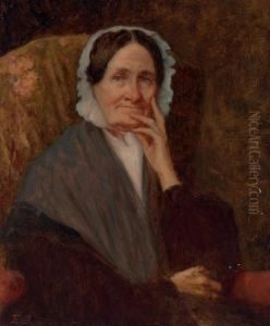 Portrait Of Mrs. Cross by Eastman Johnson