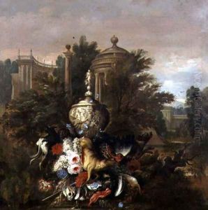 Dead Game and Flowers, 1708 by Pauwel Casteels