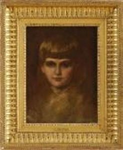 Portrait Of A Young Girl by Eastman Johnson