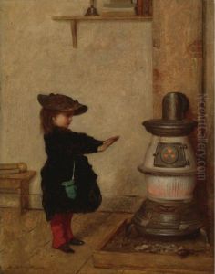 Warming Her Hands by Eastman Johnson