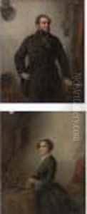 A Study For Dr. Wybrandus Hendricksz And His Wife: A Pair Of Portraits by Eastman Johnson