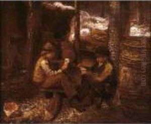 At The Maple Sugar Camp by Eastman Johnson