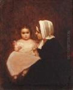 Mother And Child by Eastman Johnson