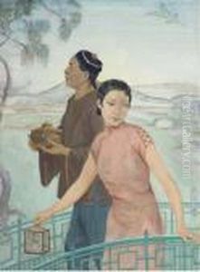 Portrait Of Two Oriental Figures Portrait Of Two Oriental Figures