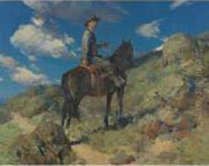 Range Boss Joe Ericson At The Swenson Land And Cattle Co. by Frank Johnson