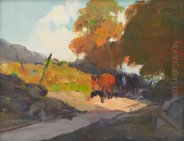 Horses On A Trail - view 1