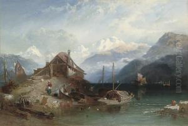 Lake Thun, Bernese Alps Beyond - view 1