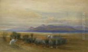 The Island Of Aegina From The Shores Of The Marsh Extending Along Phalerum Bay' by Harry John Johnson