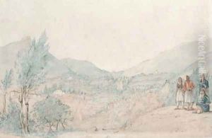 Waterfall at the source of the Cocytus, near Parga by Joseph Cartwright