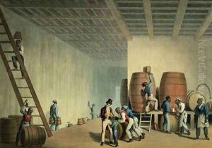 Inside the Distillery, Antigua, 1823
