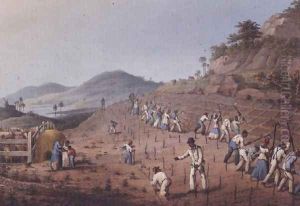 Breaking up the Land, from 'Ten Views in the Island of Antigua', 1823 by William Clark