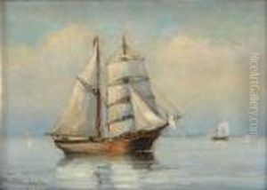 Brigantine Off A Coast by Johnson, Marshall