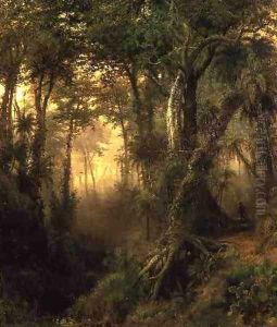 A Hunter in the Cuban Jungle, Sunrise, 1869 by Henri Cleenewerck