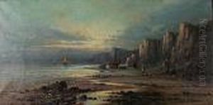 Shipping Off The Beach At Low Tide