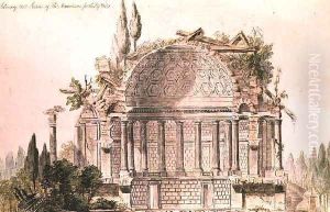 Architectural drawing for mausoleum for Frederick, Prince of Wales (1707-51), c.1751 by Sir William Chambers