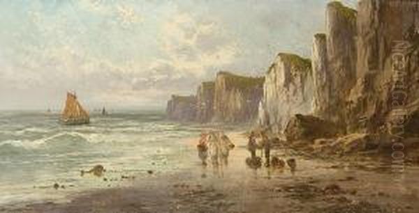 Figures And Boats In A Coastal Landscape - view 1