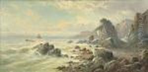 Fishingboats Off The Cornish Coast by Sidney Yates Johnson