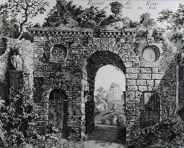 Ruins in the middle of Kew Gardens, from 'The Garden and Buildings at Kew in Surry', 1763 - view 1