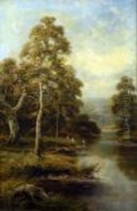A Pair, Fishing In Mountainous River Landscapes