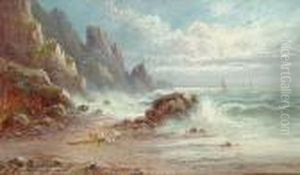 A Rocky Coast; The Incoming Tide - view 1