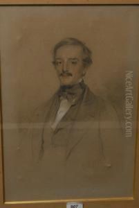 Portrait Of A Gentleman, Wearing A Black Stock, White Shirt,jacket