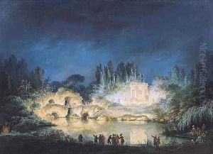 Illumination of the Belvedere at the Petit-Trianon, 1781 by Claude Louis Chatelet