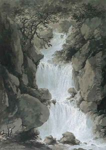 Views of the Reinbach Falls, Switzerland by Claude Louis Chatelet