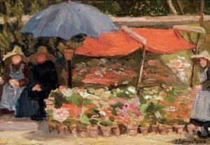 Quai Aux Fleurs, Paris by John Young Johnstone