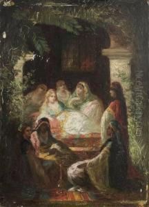 Scene De Harem by Antoine Edmond Joinville