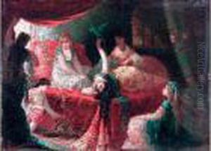 Scene De Harem by Antoine Edmond Joinville