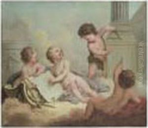 Allegorie De La Peinture Allegorie De L'architecture by Nicolas Rene Jollain
