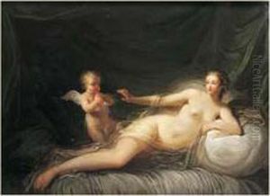Venus Et Cupidon by Nicolas Rene Jollain