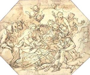 The Adoration of the Shepherds by Giovanni Andrea Carlone