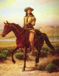 William Frederick Cody on his horse Charlie