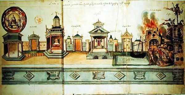 The Scenery for Valenciennes Mystery Play, 1547 - view 1